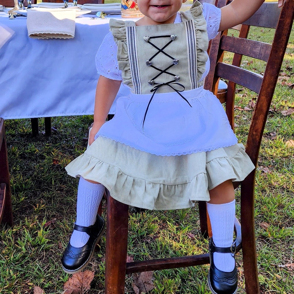 Dirndl Style Toddler Girl Dress